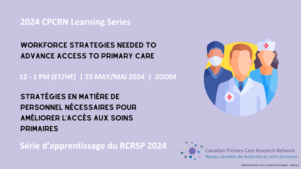 Canadian Primary Research Network (CPCRN) Learning Series 2024: Series 2 starts on May 28th